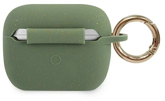 Guess Apsauginis dėklas GUACAPSILGLKA silikoninis Glitter, skirtas AirPods Pro žalias