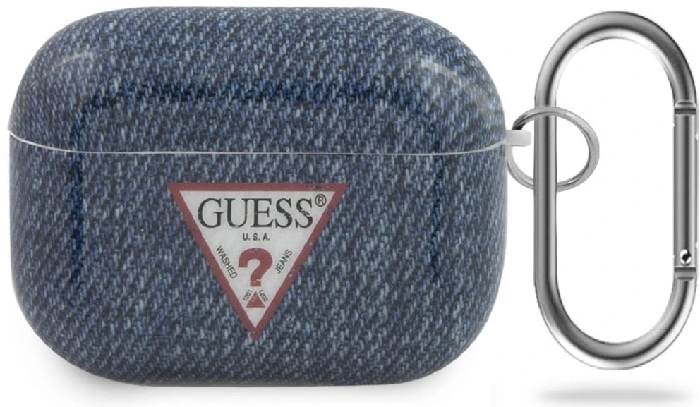 Guess GUACAPTPUJULDB AirPods Pro dėklas dark mėlynos spalvos Jeans Collection