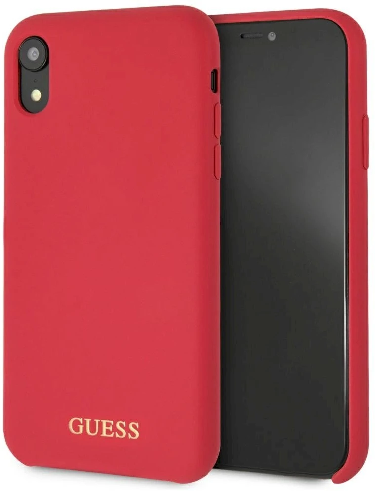 Guess GUHCI61LSGLRE iPhone XR raudonas/raudonas kietas silikoninis dėklas