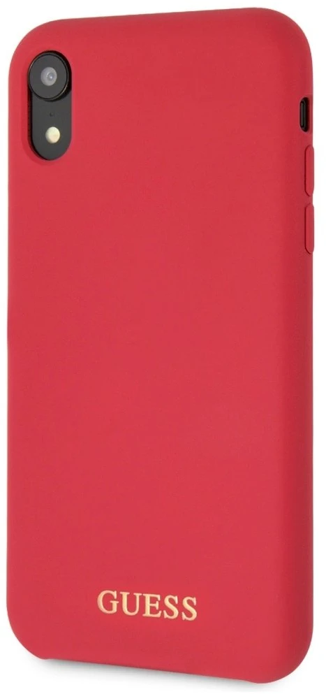 Guess GUHCI61LSGLRE iPhone XR raudonas/raudonas kietas silikoninis dėklas