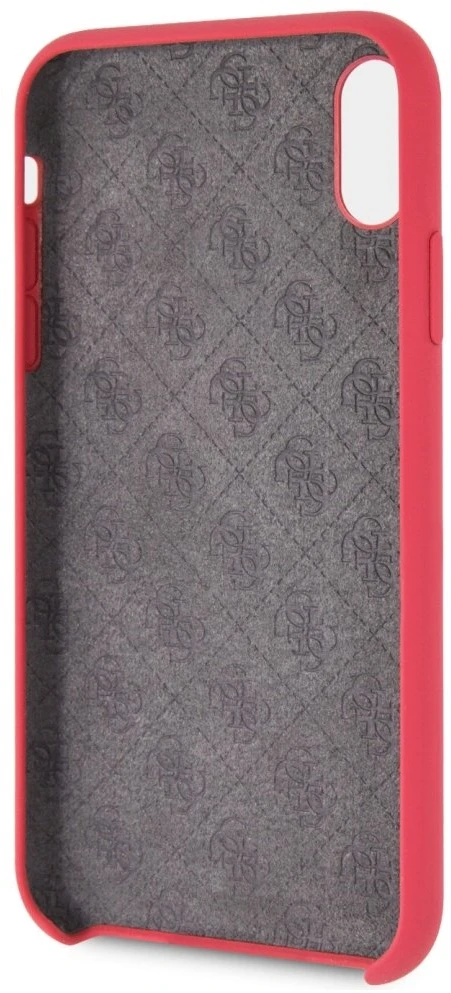 Guess GUHCI61LSGLRE iPhone XR raudonas/raudonas kietas silikoninis dėklas
