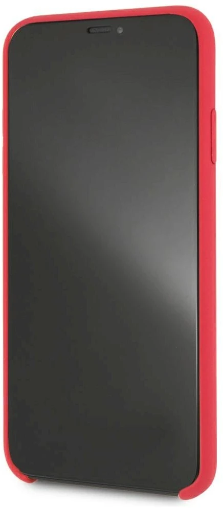 Guess GUHCI65LSGLRE iPhone Xs Max raudonas/raudonas kietas silikoninis dėklas