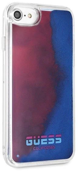 Dėklas Guess California Glow tamsiame dėkle, skirta iPhone 7 / 8 / SE 2020 - raudona