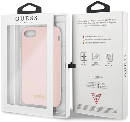 Dėklas Guess GUHCI8LSGLLP iPhone 7/8/SE 2020/ SE 2022 light pink/šviesiai rausva hard case Silicone