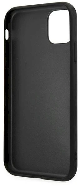 Guess GUHCN61G4GFGR Apple iPhone 11 6,1″ pilkas kietas dėklas 4G Metal Gold Logo