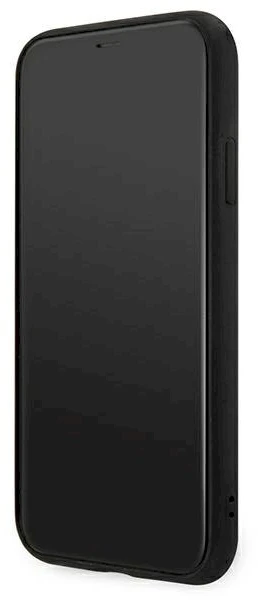 Guess GUHCN61G4GFGR Apple iPhone 11 6,1″ pilkas kietas dėklas 4G Metal Gold Logo