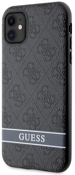 Guess GUHCN61P4SNK Apple iPhone 11 / Xr pilkas kietas dėklas 4G Stripe