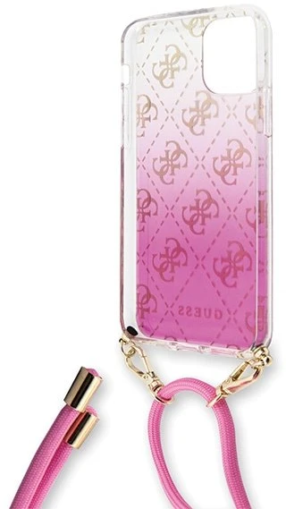 Guess GUHCN65WO4GPI iPhone 11 Pro Max rožinis / rausvas kietas dėklas 4G gradientas