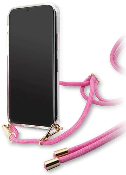 Guess GUHCN65WO4GPI iPhone 11 Pro Max rožinis / rausvas kietas dėklas 4G gradientas