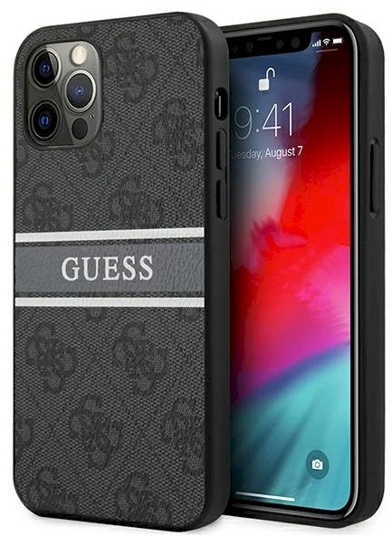 Dėklas Guess GUHCP12L4GDGR iPhone 12 Pro Max 6,7" pilka/pilka kieto dėklo 4G juostelė