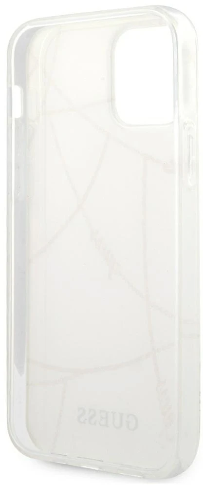 Guess GUHCP12LPCUCHWH Apple iPhone 12 Pro Max 6,7" dėklas telefonui baltos spalvos hardcase Gold Chain Collection