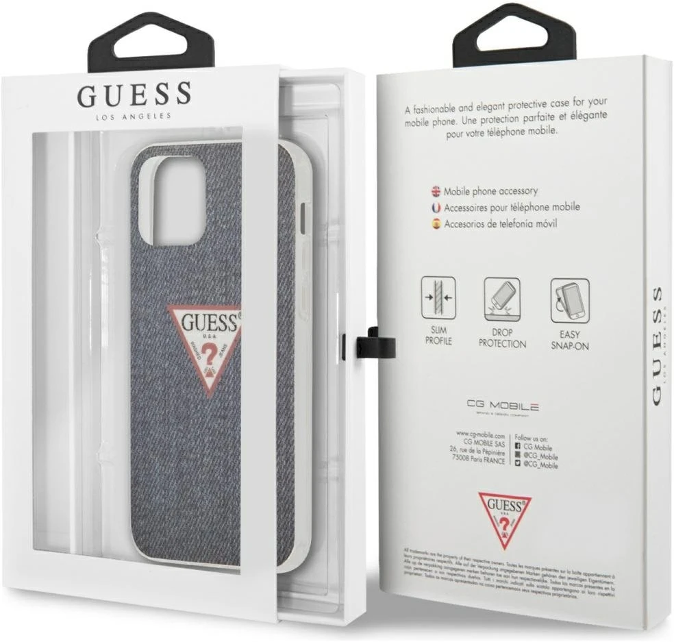 Apple iPhone 12 Pro Max Guess dėklas Jeans Collection (GUHCP12LPCUJULDB) mėlynos spalvos