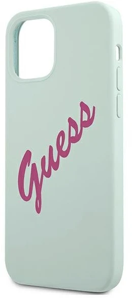 Guess GUHCP12SLSVSBF Apple iPhone 12 mini 5,4″ mėlynas fuschia kietas dėklas Silicone Vintage
