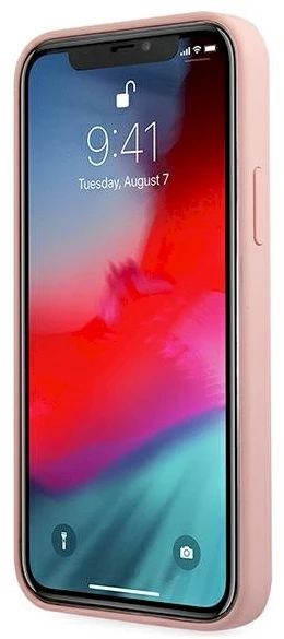 Apple iPhone 12 Mini Guess dėklas Script Vintage (GUHCP12SLSVSPI) rožinės spalvos