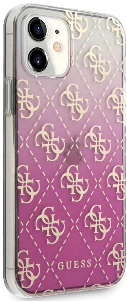 Guess GUHCP12SPCU4GGPI Apple iPhone 12 mini 5,4″ rožinės spalvos kietas dėklas 4G Gradient