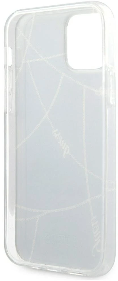 Guess GUHCP12SPCUCHBK Apple iPhone 12 mini 5,4″ juodos spalvos kietas dėklas Gold Chain Collection