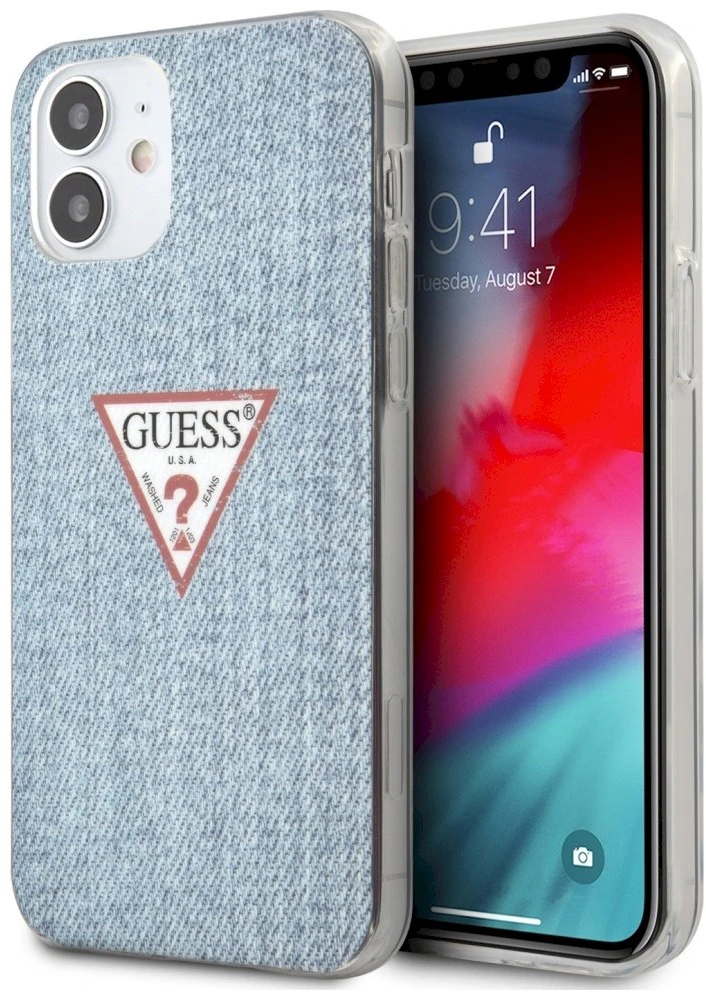 Dėklas GUESS HARD CASE JEANS COLLECTION IPHONE 12 MINI LIGHT Mėlynas