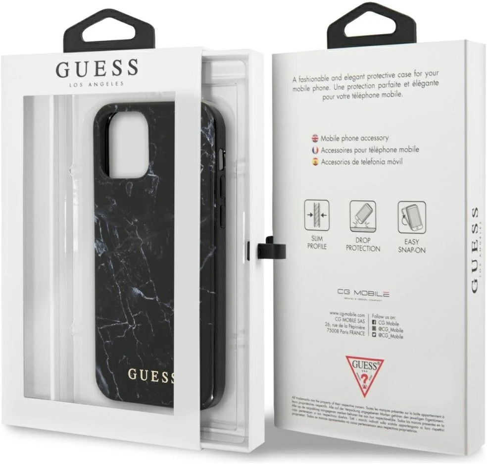 Original Apple iPhone 12 Mini 5,4" Guess GUHCP12SPCUMABK dėklas telefonui juodos spalvos