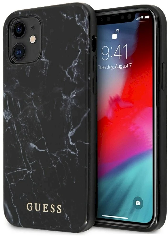 Original Apple iPhone 12 Mini 5,4" Guess GUHCP12SPCUMABK dėklas telefonui juodos spalvos