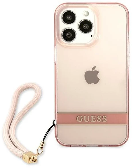 Dėklas Guess Translucent Stap Case for iPhone 13 Pro Max - Rožinė