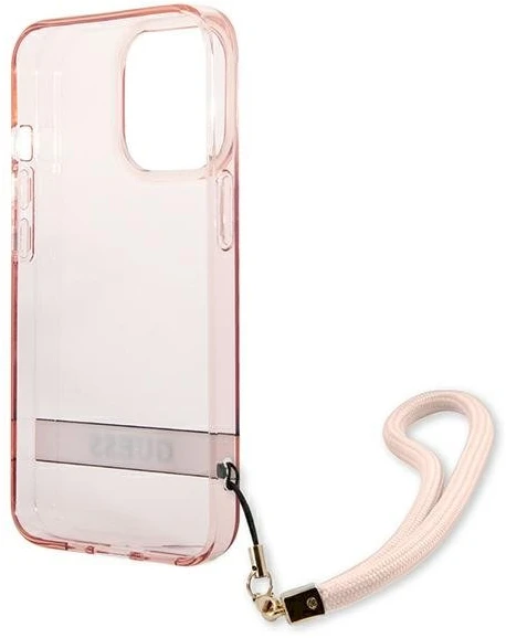 Dėklas Guess Translucent Stap Case for iPhone 13 Pro Max - Rožinė