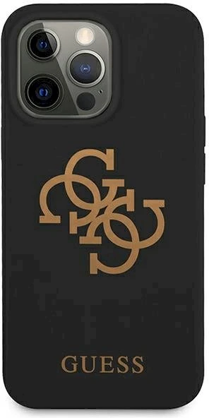 Dėklas Guess GUHCP13XLS4GGBK iPhone 13 Pro Max6,7" juoda/juodas hard case Silicone 4G Logo