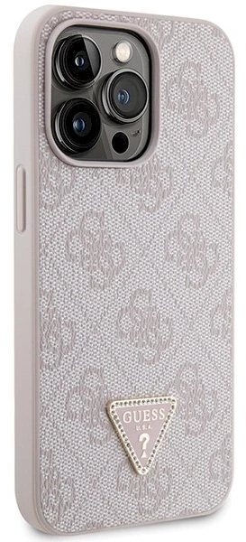 Apple iPhone 13 Pro Max Guess dėklas Crossbody 4G Metal Logo (GUHCP13XP4TDSCPP) rožinės spalvos