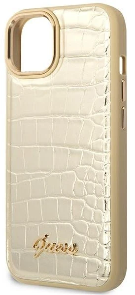 Dėklas GUESS GUHCP14MHGCRHD IPHONE 14 PLUS / 15 PLUS 6.7 "GOLD / GOLD HARDCASE CROCO COLLECTION