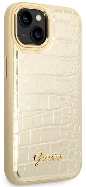Dėklas GUESS GUHCP14MHGCRHD IPHONE 14 PLUS / 15 PLUS 6.7 "GOLD / GOLD HARDCASE CROCO COLLECTION