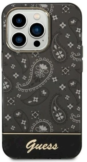 „Guess“ „Bandana Paisley“ dėklas, skirtas iPhone 14 Pro Max 6.7" - Juodas