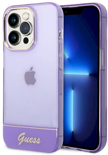 Permatomas telefono dėklas Guess Translucent iPhone 14 Pro Max