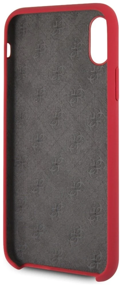 Guess GUHCPXLSGLRE iPhone X/Xs raudonas/raudonas kietas silikoninis dėklas