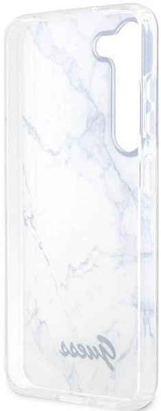 Guess telefono dėklas, skirtas Samsung Galaxy S23 Plus GUHCS23MPCUMAH baltos spalvos HC PU/TPU Marble