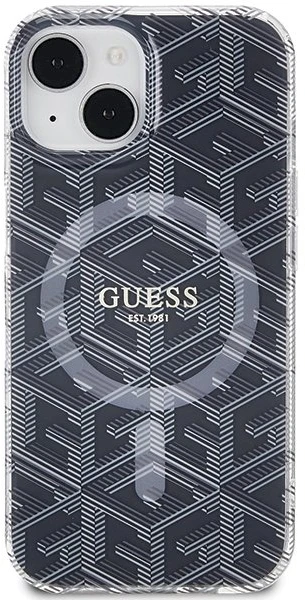 Dėklas GUESS GUHMP15MHGCUSTGK IPHONE 15 PLUS / 14 PLUS 6.7 "Juodas / Juodas HARDCASE IML GCUBE MAGSAFE