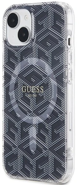 Dėklas GUESS GUHMP15MHGCUSTGK IPHONE 15 PLUS / 14 PLUS 6.7 "Juodas / Juodas HARDCASE IML GCUBE MAGSAFE