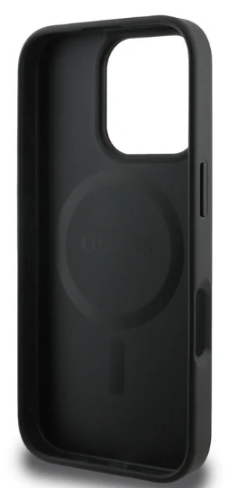 Guess Peony Script MagSafe Apple iPhone 16 Pro Max - dėklas telefonui juodos spalvos