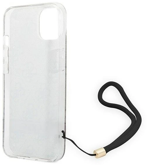 „Guess“ GUOHCP14MH4STW „Apple iPhone 14 Plus / 15 Plus 6.7“ rudas kietas dėklas 4G spausdinimo dirželis