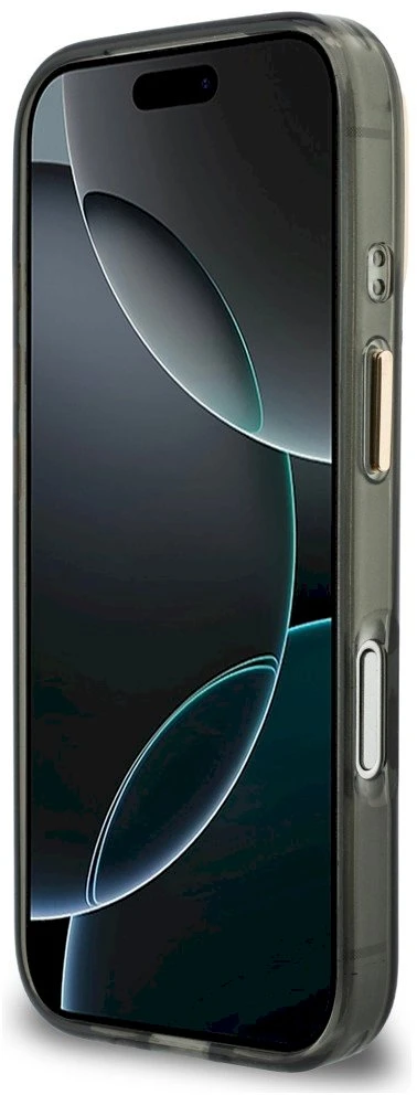 Dėklas Guess IML 4G Script Metal Case for iPhone 17 Pro / 18 Pro - Juoda