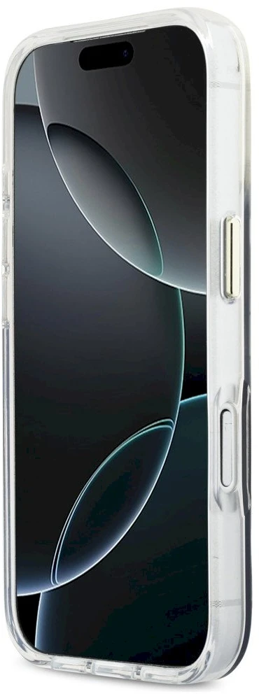 „Guess IML Gradient Script“ metalinis „MagSafe“ dėklas, skirtas „iPhone 17 Pro Max“ – Juodas