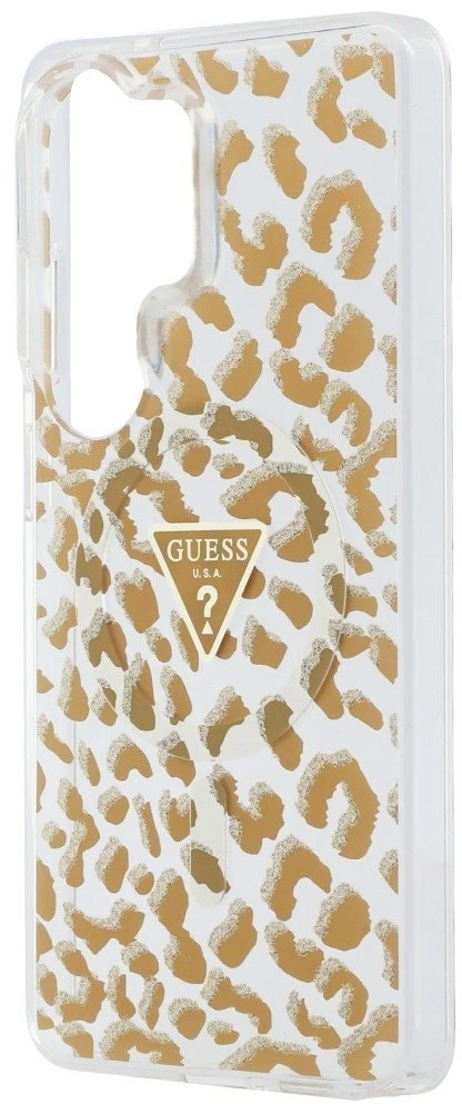Dėklas leopardinis, rudas su MagSafe Guess