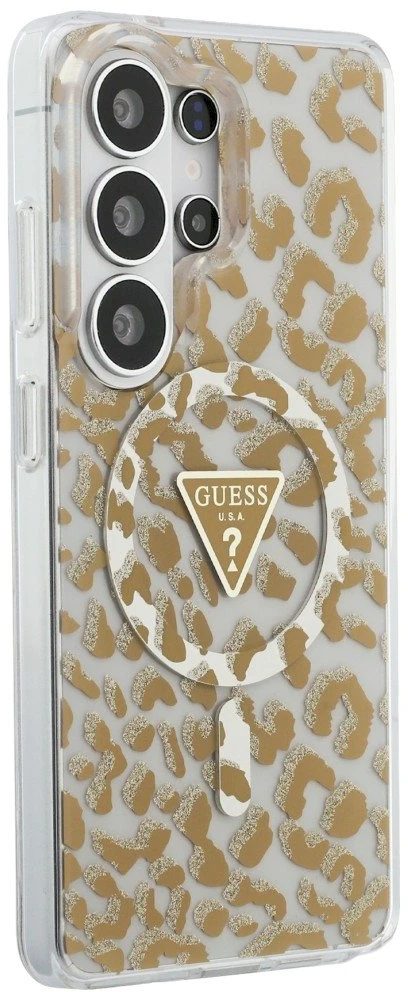 Dėklas leopardinis, rudas su MagSafe Guess