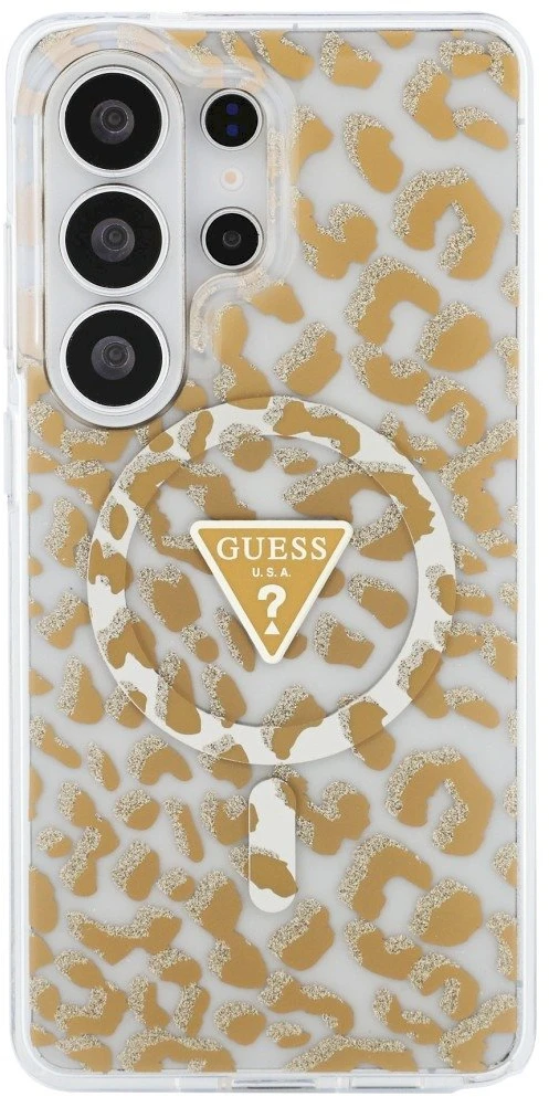 Dėklas leopardinis, rudas su MagSafe Guess