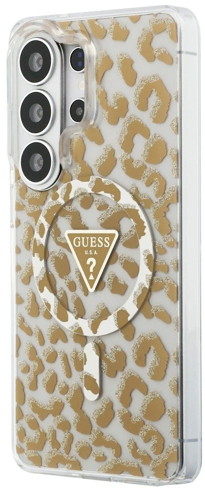 Dėklas leopardinis, rudas su MagSafe Guess
