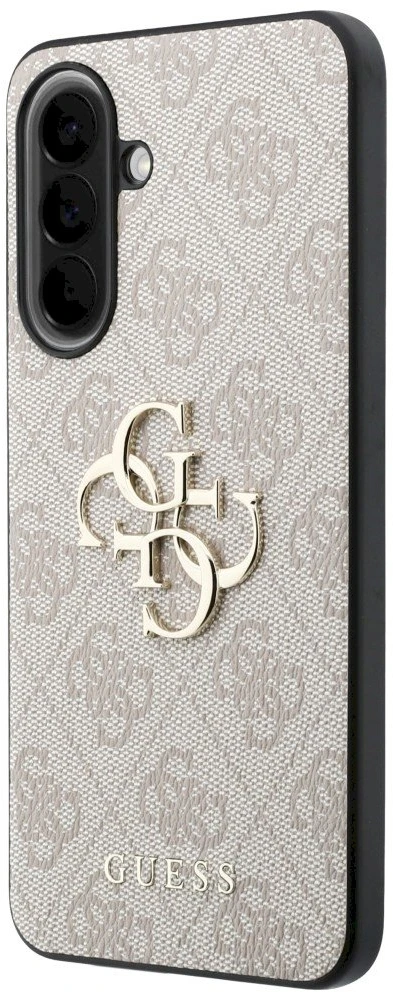 Guess PU 4G Metal Logo dėklas skirtas Samsung Galaxy A57 rožinės spalvos