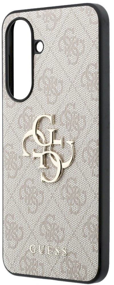 Guess PU 4G Metal Logo dėklas skirtas Samsung Galaxy A57 rožinės spalvos