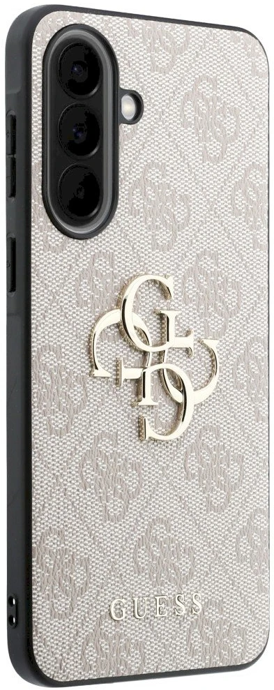 Guess PU 4G Metal Logo dėklas skirtas Samsung Galaxy A57 rožinės spalvos