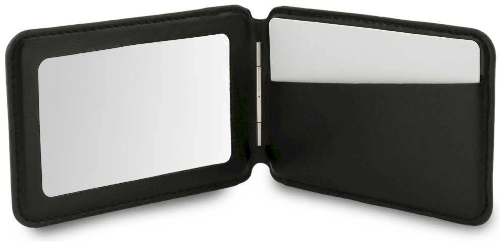 Dėklas „Guess PU 4G Mirror MagSafe“ kortelių lizdo stovas Juodas