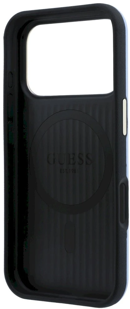 Dėklas Guess Perforated 4G Gold Logo Magsafe Case, skirtas iPhone 18 Pro Max / 17 Pro Max - Šviesiai mėlyna