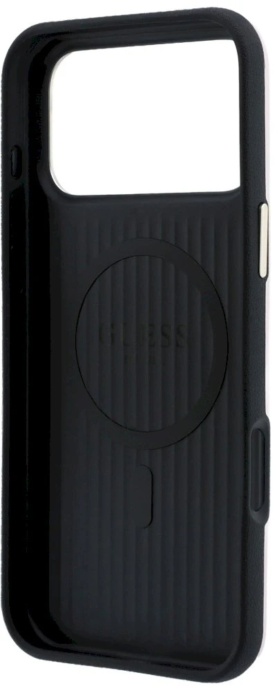 Dėklas Guess Perforated 4G Gold Logo Magsafe Case for iPhone 17 Pro Max / 18 Pro Max - Rožinė