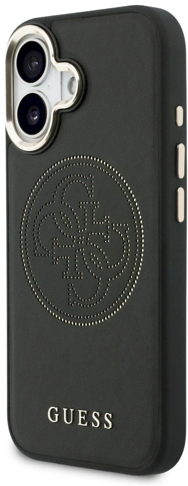 „Guess“ perforuotas 4G „MagSafe“ dėklas, skirtas „iPhone 17“ - juodas